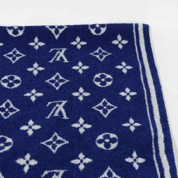 LOUIS VUITTON Monogram Beach Towel Serviette Towel Pile M77752 LV Auth yk18597V - Picture 11 of 16